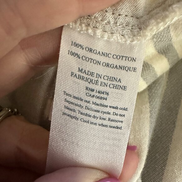 Faherty Tie Strap Organic Cotton Stripe Midi Dress Womens Size S Pockets Capsule - Picture 6 of 8